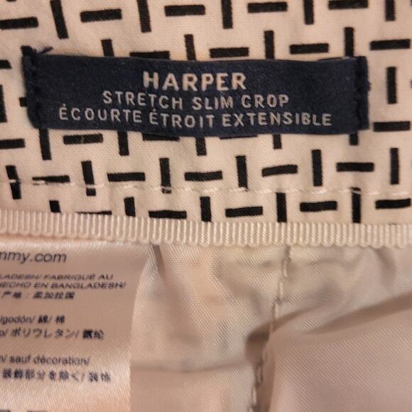 Tommy Hilfiger Harper Houndstooth Slim Crop Pants 10 Preppy Old Money Workwear - Picture 8 of 10